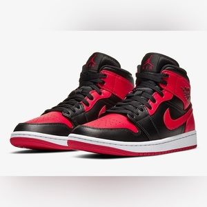 Nike Air Jordan 1 Mid Red Black White